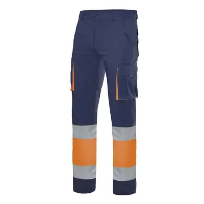 Pantaloni elastici de înaltă vizibilitate, în două tonuri, cu buzunare multiple / Velilla / Pantaloni, salopete, colanți