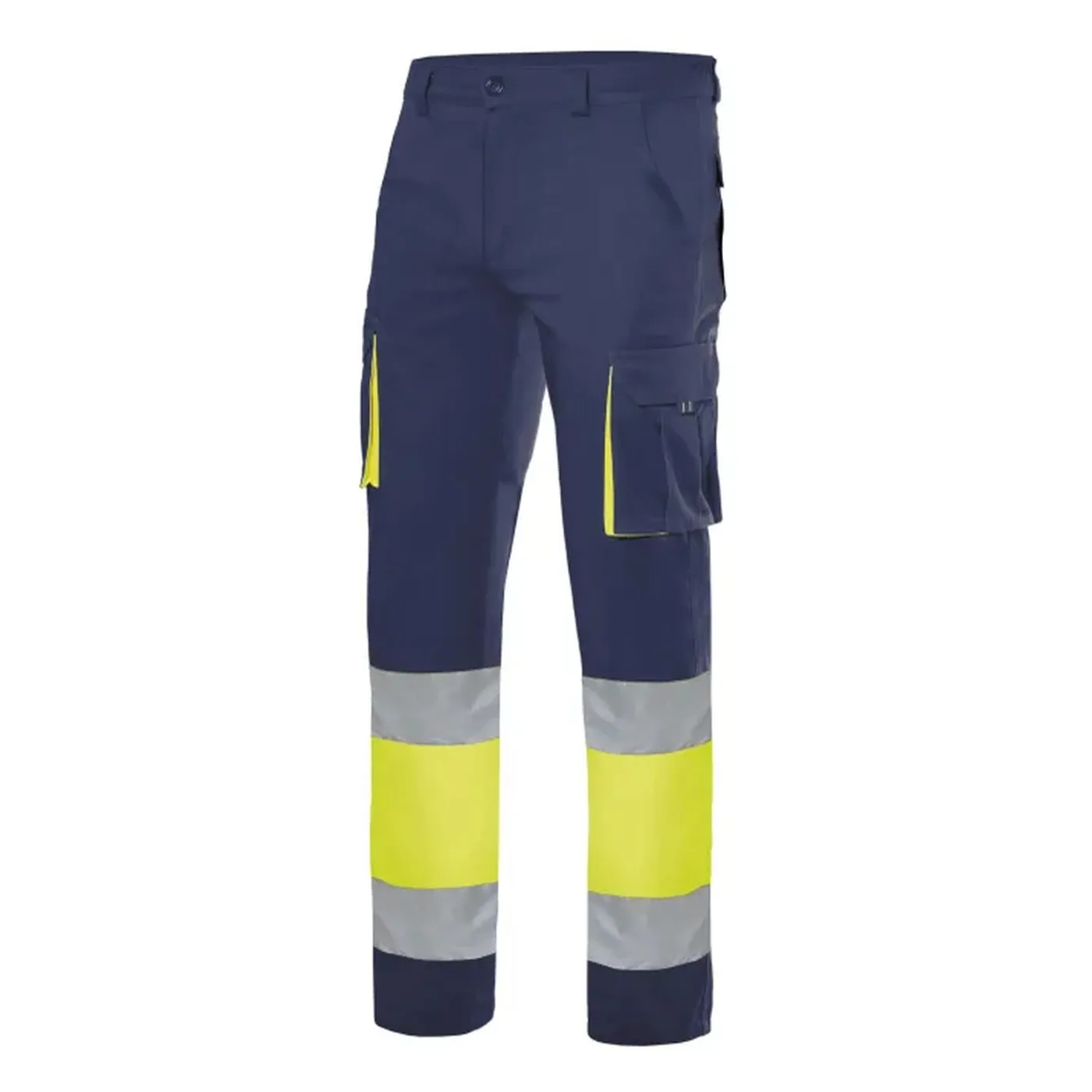 Pantaloni elastici de înaltă vizibilitate, în două tonuri, cu buzunare multiple / Velilla / Pantaloni, salopete, colanți