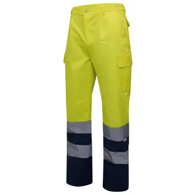Pantaloni de înaltă vizibilitate, în două tonuri, cu buzunare multiple / Velilla / Pantaloni, salopete, colanți