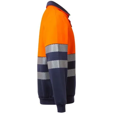 Hanorac de înaltă vizibilitate, cu jumătate de fermoar, în două tonuri / Velilla / Hanorace, bluze softshell, polar și fleece