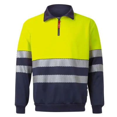 Hanorac de înaltă vizibilitate, cu jumătate de fermoar, în două tonuri / Velilla / Hanorace, bluze softshell, polar și fleece