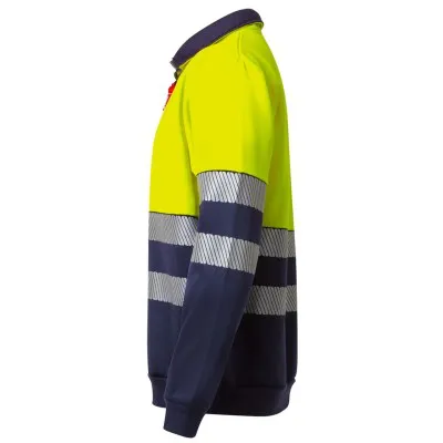 Hanorac de înaltă vizibilitate, cu jumătate de fermoar, în două tonuri / Velilla / Hanorace, bluze softshell, polar și fleece