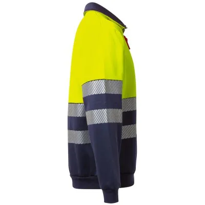 Hanorac de înaltă vizibilitate, cu jumătate de fermoar, în două tonuri / Velilla / Hanorace, bluze softshell, polar și fleece