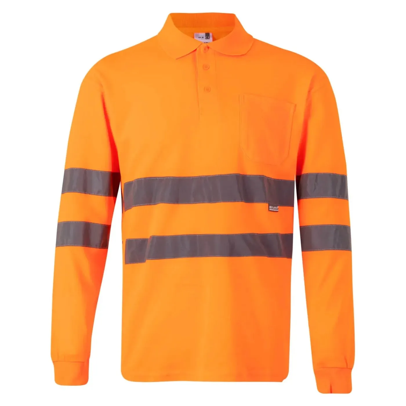Tricou polo reflectorizant, cu mânecă lungă, de înaltă vizibilitate, din bumbac / Velilla / Tricouri, bluze, cămăși