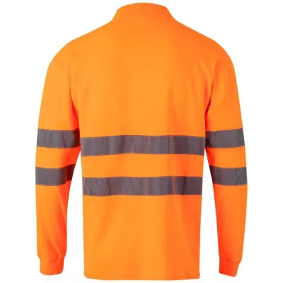 Tricou polo reflectorizant, cu mânecă lungă, de înaltă vizibilitate, din bumbac / Velilla / Tricouri, bluze, cămăși