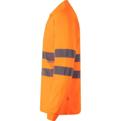 Tricou polo reflectorizant, cu mânecă lungă, de înaltă vizibilitate, din bumbac / Velilla / Tricouri, bluze, cămăși