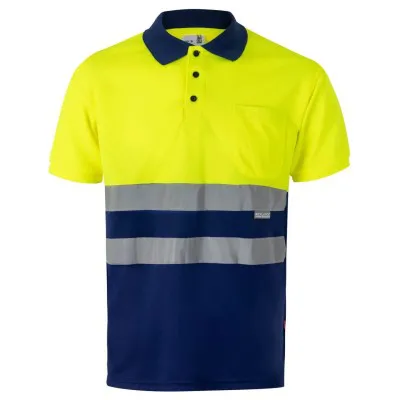 Tricou polo cu mânecă scurtă, de înaltă vizibilitate, în două tonuri (4XL-5XL) / Velilla / Tricouri, bluze, cămăși