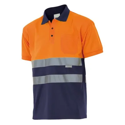 Tricou polo cu mânecă scurtă, de înaltă vizibilitate, în două tonuri (4XL-5XL) / Velilla / Tricouri, bluze, cămăși