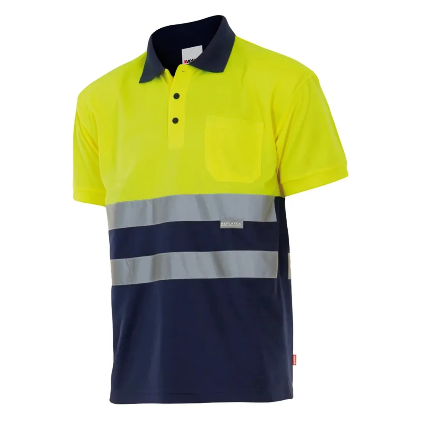 Tricou polo cu mânecă scurtă, de înaltă vizibilitate, în două tonuri (4XL-5XL) / Velilla / Tricouri, bluze, cămăși