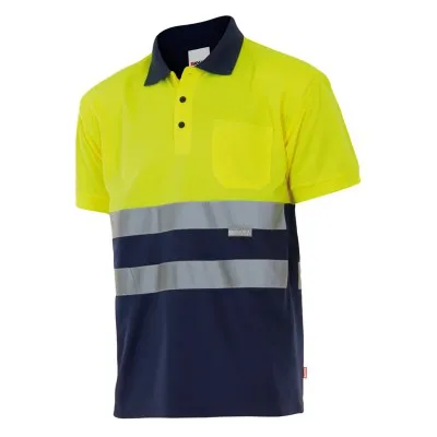 Tricou polo cu mânecă scurtă, de înaltă vizibilitate, în două tonuri (4XL-5XL) / Velilla / Tricouri, bluze, cămăși