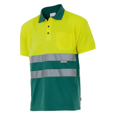 Tricou polo cu mânecă scurtă, de înaltă vizibilitate, în două tonuri (4XL-5XL) / Velilla / Tricouri, bluze, cămăși