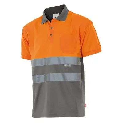 Tricou polo cu mânecă scurtă, de înaltă vizibilitate, în două tonuri (4XL-5XL) / Velilla / Tricouri, bluze, cămăși