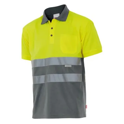 Tricou polo cu mânecă scurtă, de înaltă vizibilitate, în două tonuri (4XL-5XL) / Velilla / Tricouri, bluze, cămăși