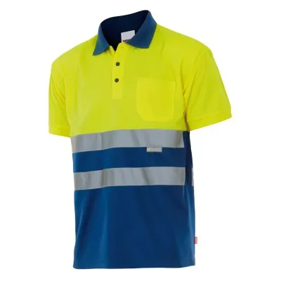 Tricou polo cu mânecă scurtă, de înaltă vizibilitate, în două tonuri (4XL-5XL) / Velilla / Tricouri, bluze, cămăși