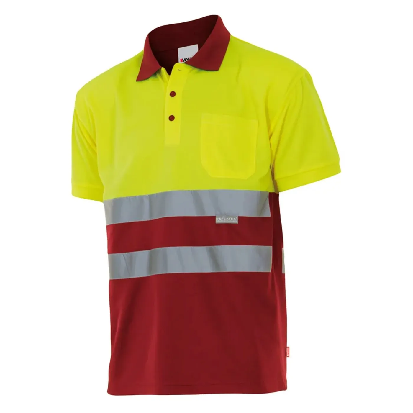 Tricou polo cu mânecă scurtă, de înaltă vizibilitate, în două tonuri (4XL-5XL) / Velilla / Tricouri, bluze, cămăși