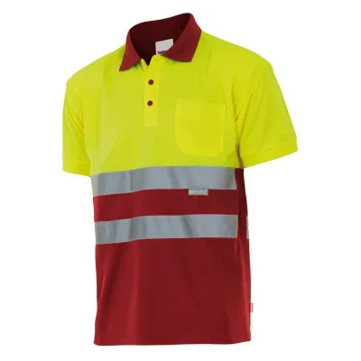 Tricou polo cu mânecă scurtă, de înaltă vizibilitate, în două tonuri (4XL-5XL) / Velilla / Tricouri, bluze, cămăși