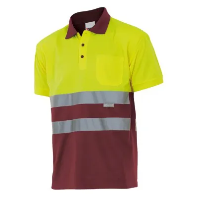 Tricou polo cu mânecă scurtă, de înaltă vizibilitate, în două tonuri (4XL-5XL) / Velilla / Tricouri, bluze, cămăși