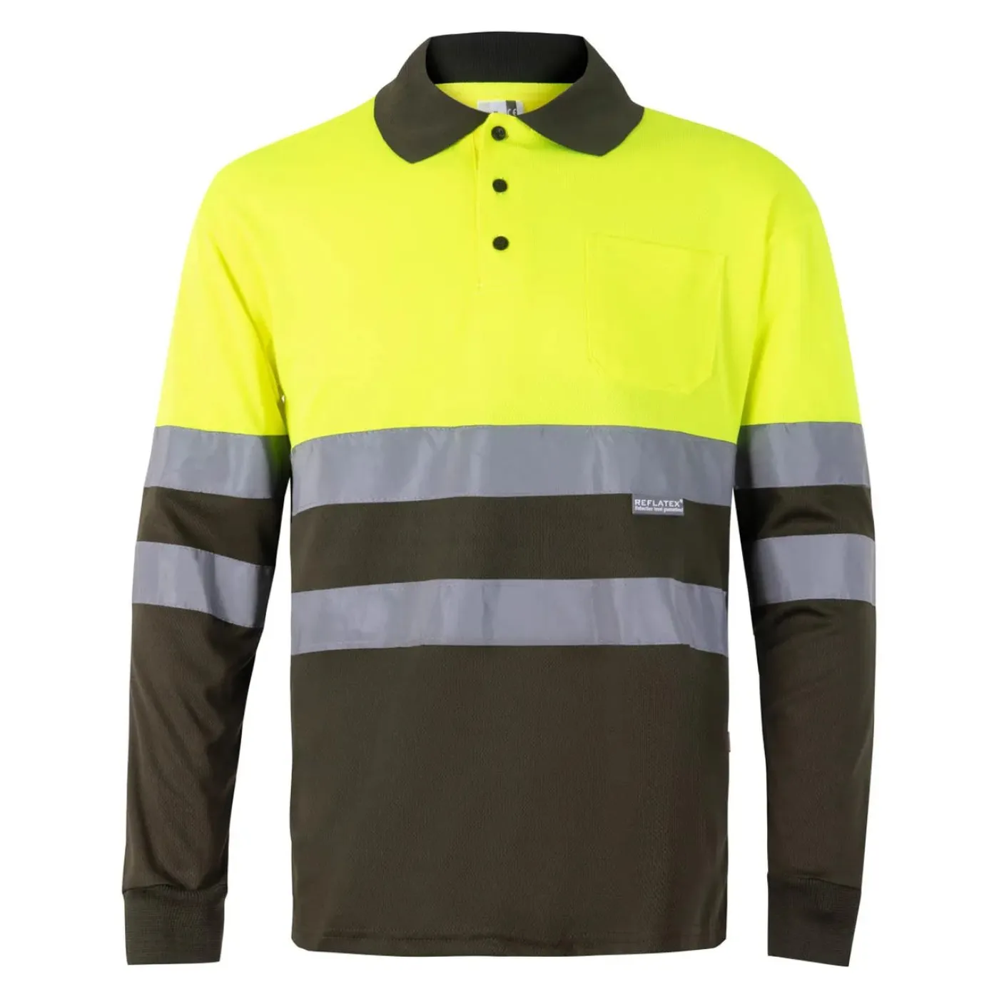 Tricou polo cu mânecă lungă, de înaltă vizibilitate, în două tonuri (4XL-5XL) / Velilla / Tricouri, bluze, cămăși