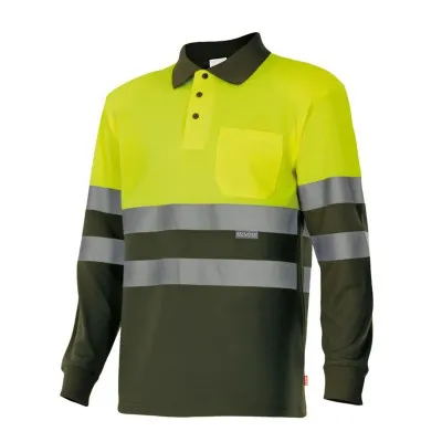 Tricou polo cu mânecă lungă, de înaltă vizibilitate, în două tonuri (4XL-5XL) / Velilla / Tricouri, bluze, cămăși