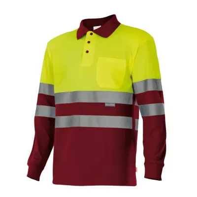 Tricou polo cu mânecă lungă, de înaltă vizibilitate, în două tonuri (4XL-5XL) / Velilla / Tricouri, bluze, cămăși