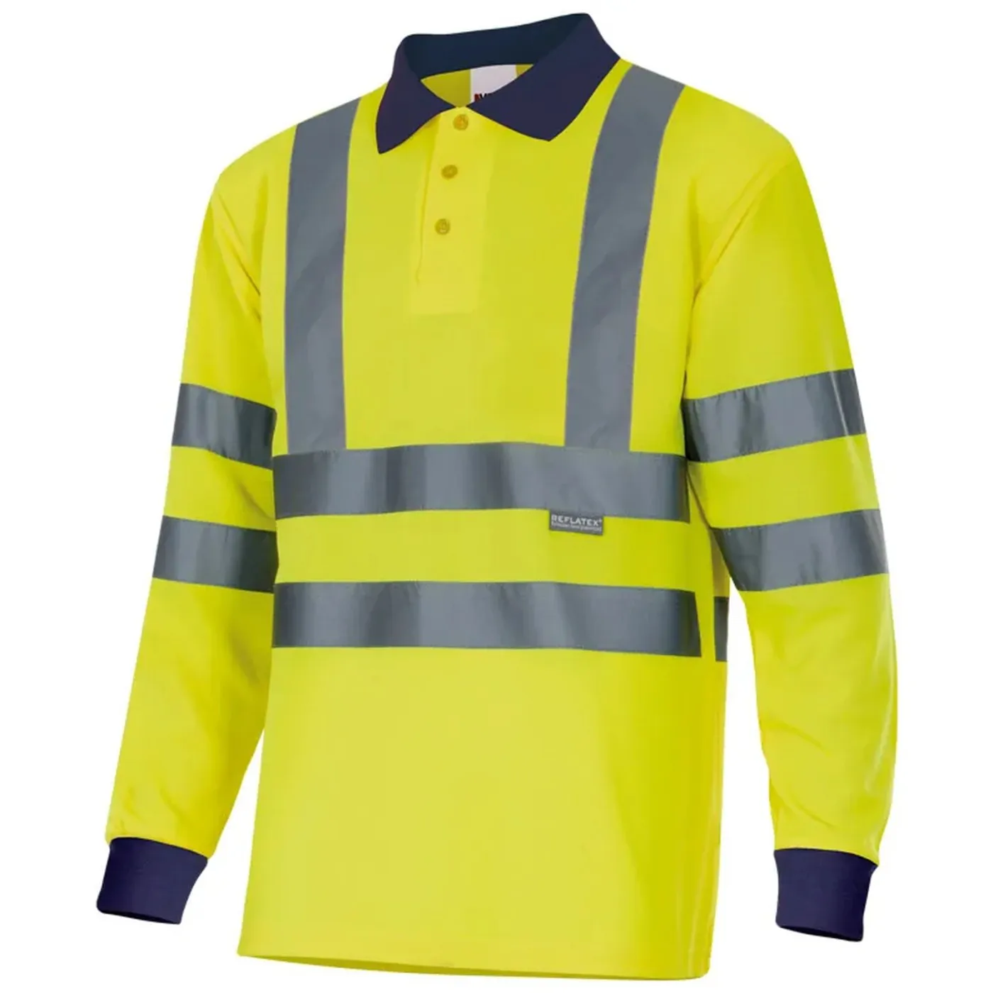 Tricou polo cu mânecă lungă, de înaltă vizibilitate, în două tonuri / Velilla / Tricouri, bluze, cămăși