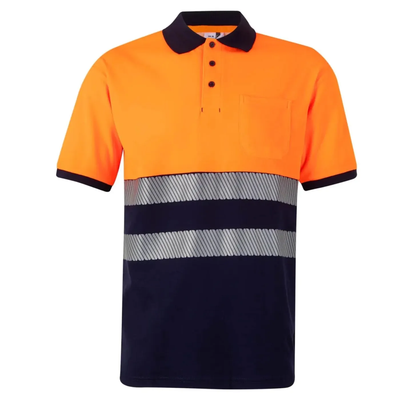 Tricou polo din bumbac, cu mânecă scurtă, de înaltă vizibilitate, în două tonuri / Velilla / Tricouri, bluze, cămăși