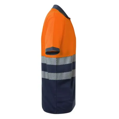 Tricou polo din bumbac, cu mânecă scurtă, de înaltă vizibilitate, în două tonuri / Velilla / Tricouri, bluze, cămăși