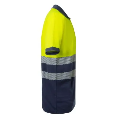 Tricou polo din bumbac, cu mânecă scurtă, de înaltă vizibilitate, în două tonuri / Velilla / Tricouri, bluze, cămăși