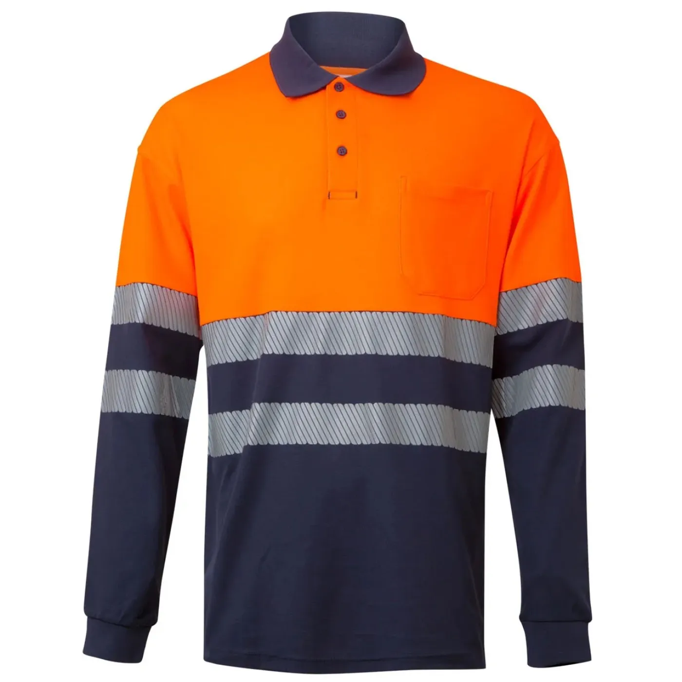 Tricou polo din polibumbac, cu mânecă lungă,  de înaltă vizibilitate, în două tonuri / Velilla / Tricouri, bluze, cămăși