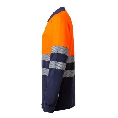 Tricou polo din polibumbac, cu mânecă lungă,  de înaltă vizibilitate, în două tonuri / Velilla / Tricouri, bluze, cămăși