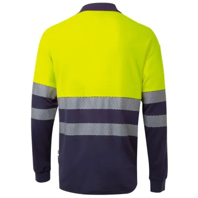 Tricou polo din polibumbac, cu mânecă lungă,  de înaltă vizibilitate, în două tonuri / Velilla / Tricouri, bluze, cămăși