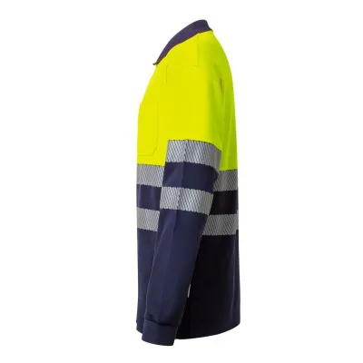Tricou polo din polibumbac, cu mânecă lungă,  de înaltă vizibilitate, în două tonuri / Velilla / Tricouri, bluze, cămăși