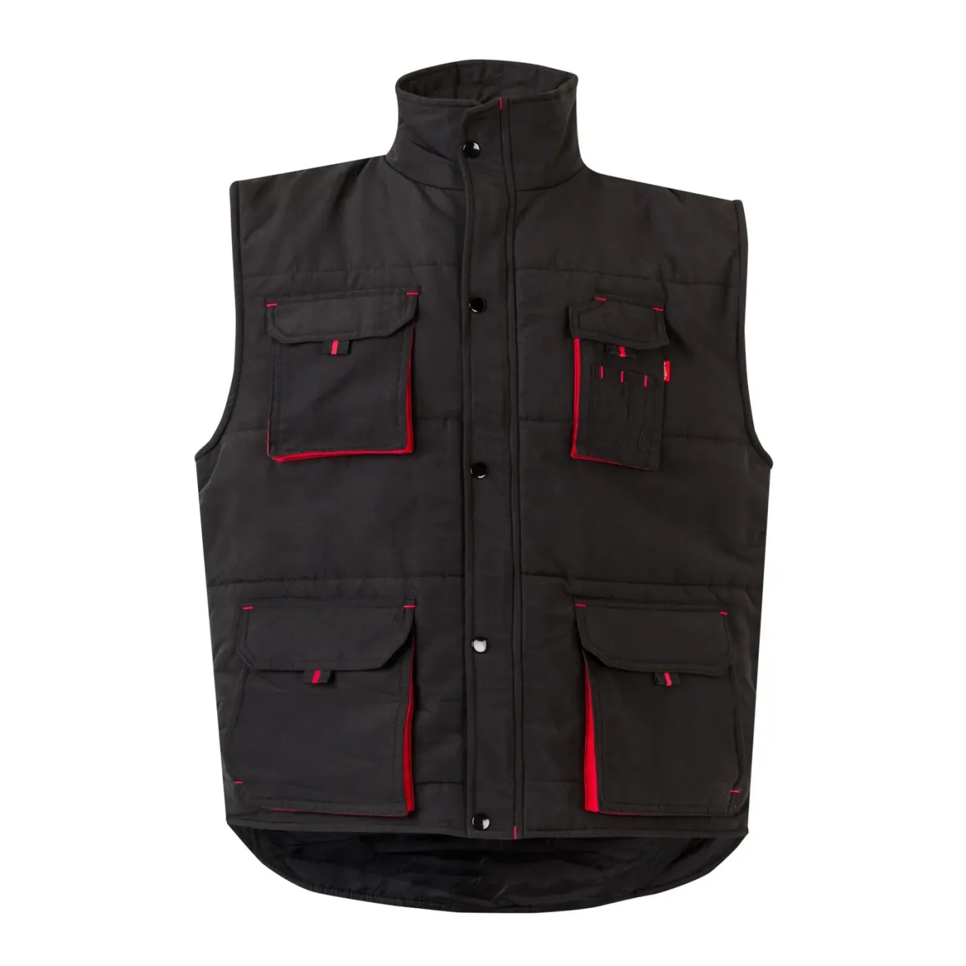 Vestă căptușită, în două tonuri, cu buzunare multiple / Velilla / Veste de lucru și de semnalizare