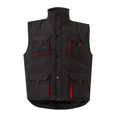 Vestă căptușită, în două tonuri, cu buzunare multiple / Velilla / Veste de lucru și de semnalizare