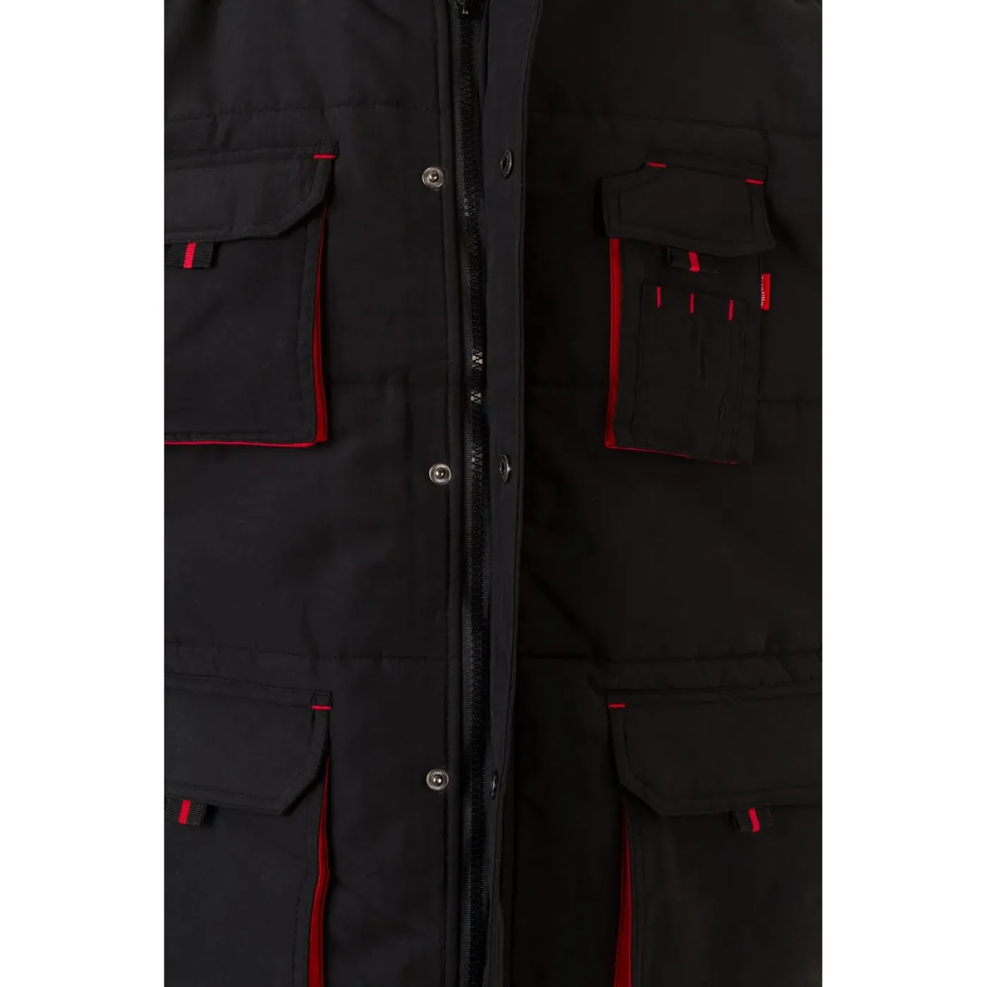 Vestă căptușită, în două tonuri, cu buzunare multiple / Velilla / Veste de lucru și de semnalizare