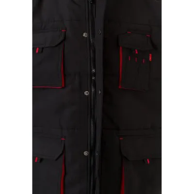 Vestă căptușită, în două tonuri, cu buzunare multiple / Velilla / Veste de lucru și de semnalizare