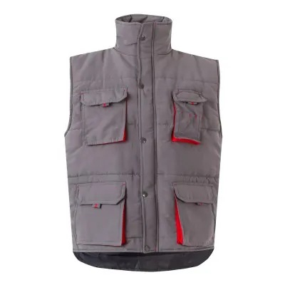 Vestă căptușită, în două tonuri, cu buzunare multiple / Velilla / Veste de lucru și de semnalizare