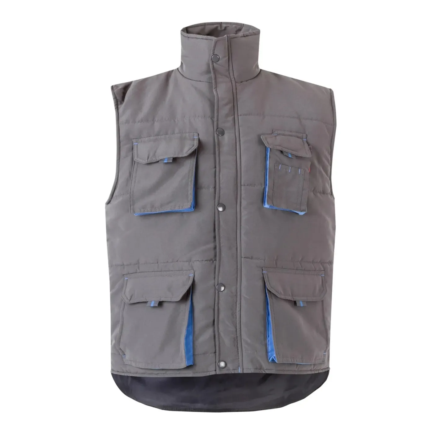 Vestă căptușită, în două tonuri, cu buzunare multiple / Velilla / Veste de lucru și de semnalizare