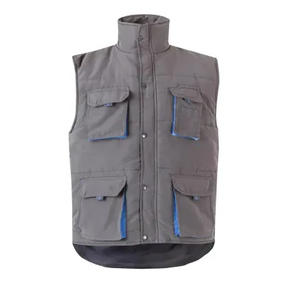 Vestă căptușită, în două tonuri, cu buzunare multiple / Velilla / Veste de lucru și de semnalizare