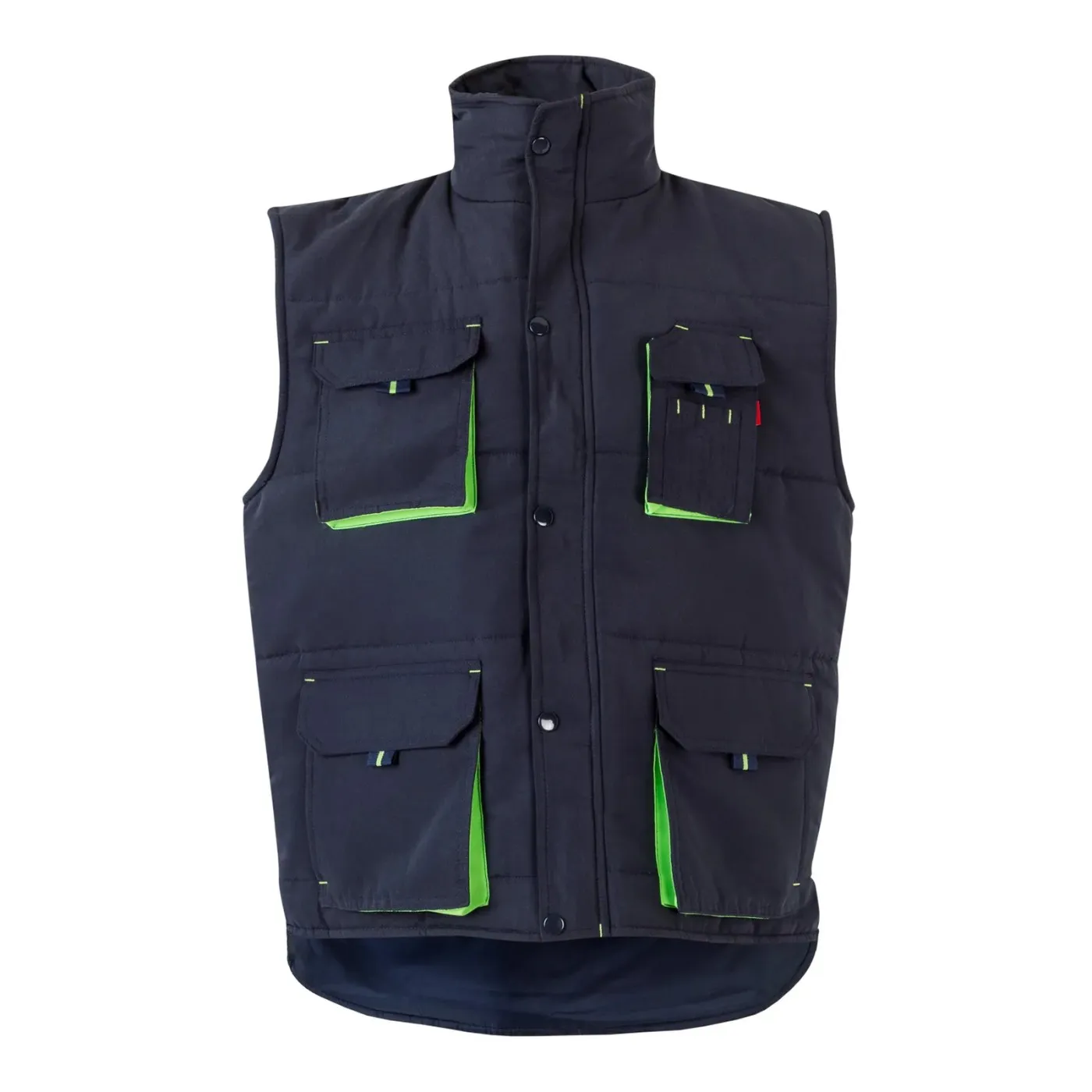 Vestă căptușită, în două tonuri, cu buzunare multiple / Velilla / Veste de lucru și de semnalizare