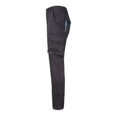 Pantaloni stretch, în două tonuri, cu buzunare multiple / Velilla / Pantaloni, salopete, colanți