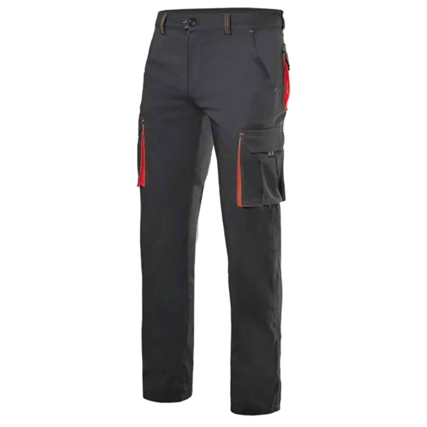 Pantaloni stretch, în două tonuri, cu buzunare multiple / Velilla / Pantaloni, salopete, colanți