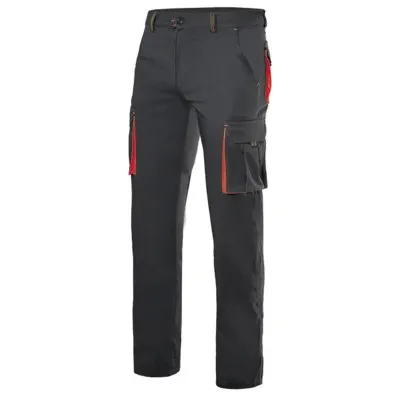 Pantaloni stretch, în două tonuri, cu buzunare multiple / Velilla / Pantaloni, salopete, colanți