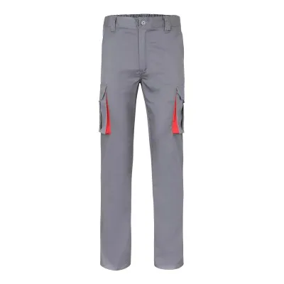 Pantaloni stretch, în două tonuri, cu buzunare multiple / Velilla / Pantaloni, salopete, colanți