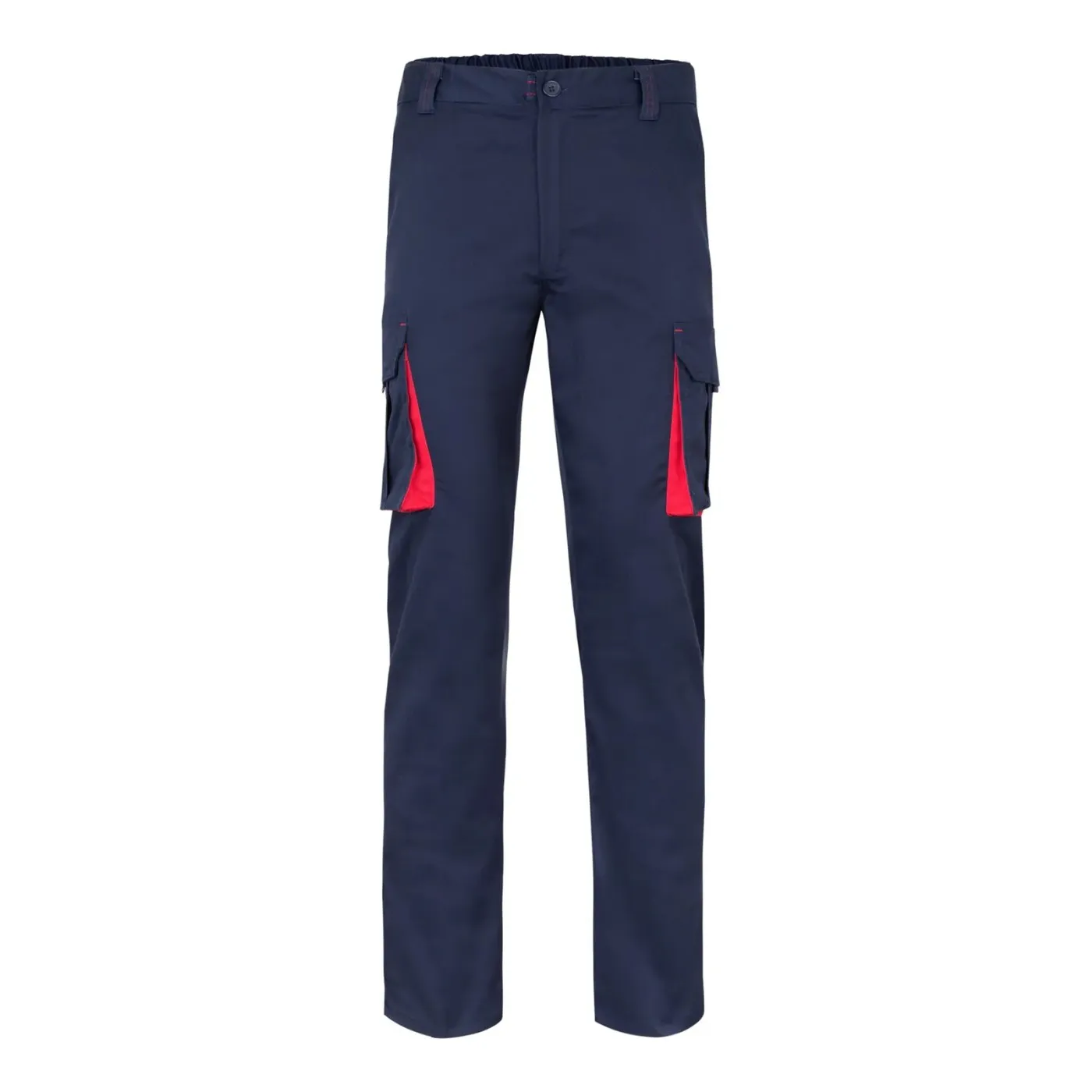 Pantaloni stretch, în două tonuri, cu buzunare multiple / Velilla / Pantaloni, salopete, colanți