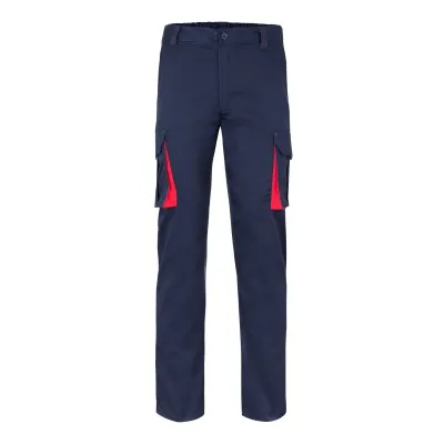 Pantaloni stretch, în două tonuri, cu buzunare multiple / Velilla / Pantaloni, salopete, colanți