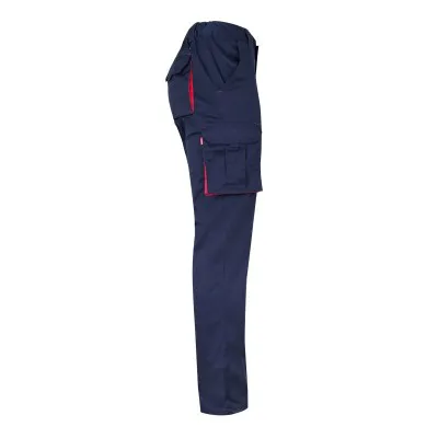 Pantaloni stretch, în două tonuri, cu buzunare multiple / Velilla / Pantaloni, salopete, colanți