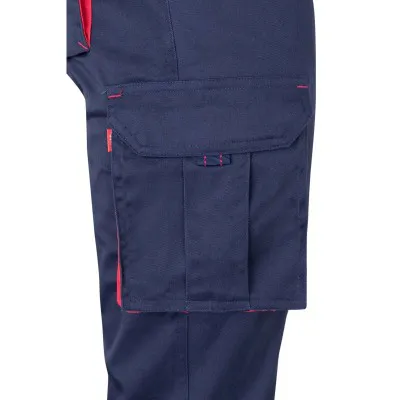 Pantaloni stretch, în două tonuri, cu buzunare multiple / Velilla / Pantaloni, salopete, colanți