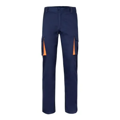 Pantaloni stretch, în două tonuri, cu buzunare multiple / Velilla / Pantaloni, salopete, colanți