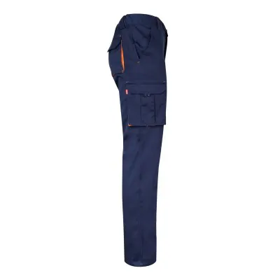 Pantaloni stretch, în două tonuri, cu buzunare multiple / Velilla / Pantaloni, salopete, colanți
